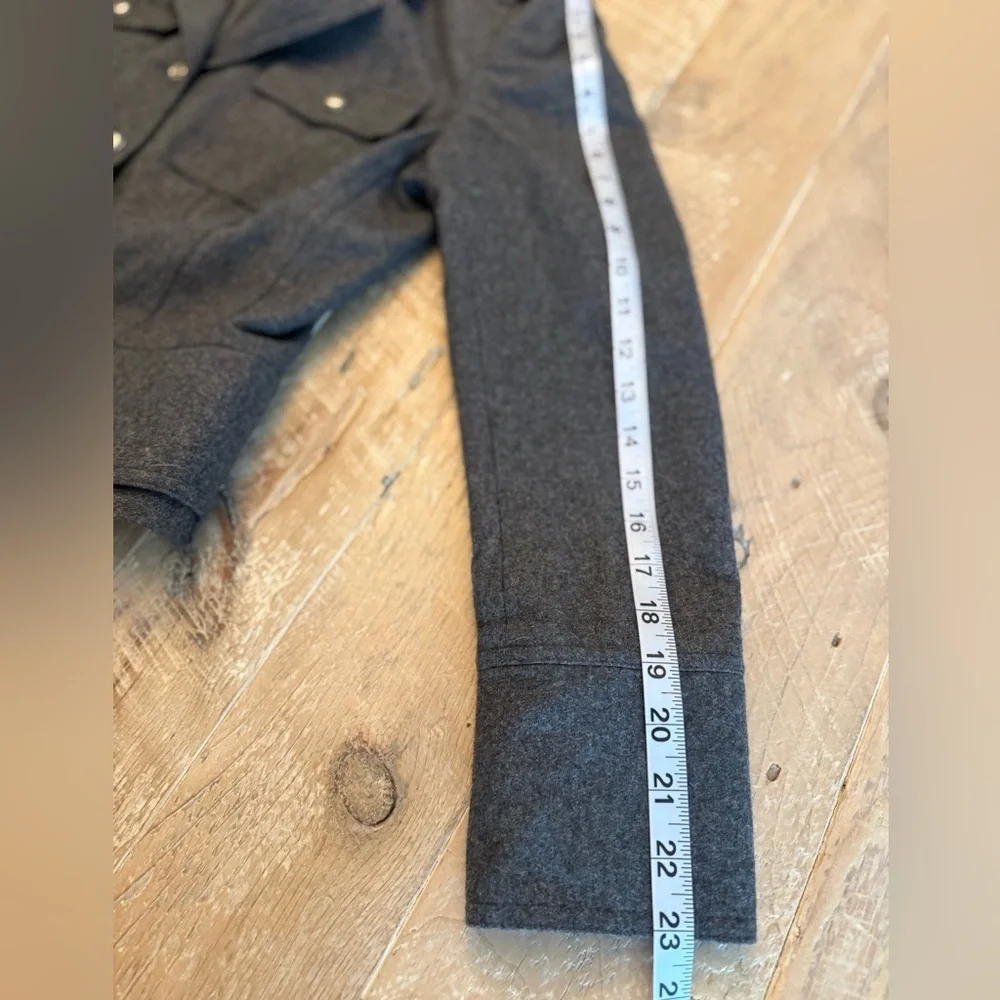 Michael Kors Womens Gray Wool Blend Military Cropped Blazer 10 - Picture 7 of 9